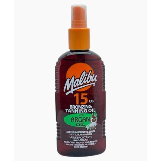 Malibu Bronzing Tanning Oil With Argan Oil SPF 15 200ml