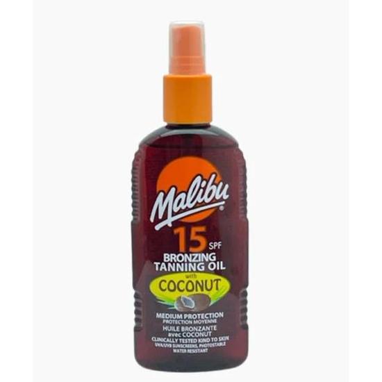 Malibu Bronzing Tanning Oil With Coconut SPF 15 200ml