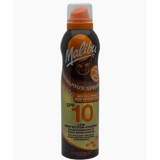 Malibu Continuous Spray Dry Oil Spray Sun Protection SPF 10 175ml