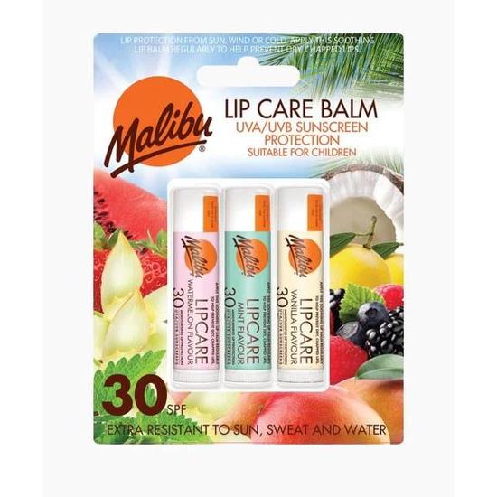 Malibu Lip Care Balm Trio Watermelon Mint & Vanilla SPF 30