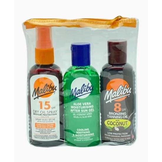 Malibu Travel Bag Dry Oil Pack With SPF 15 & SPF 8