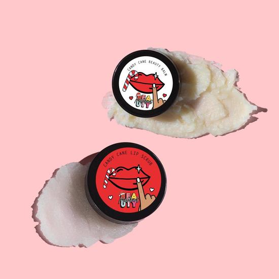 Mallows Beauty Candy Cane Lip Scrub & Balm Duo