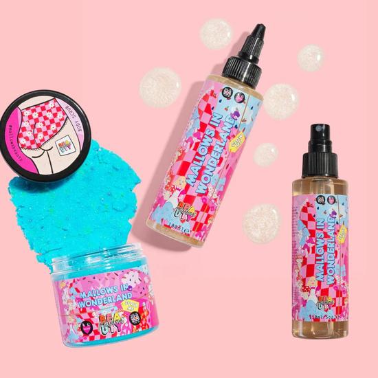 Mallows Beauty Mallows In Wonderland Body Scrub, Body Oil & Body Mist Trio