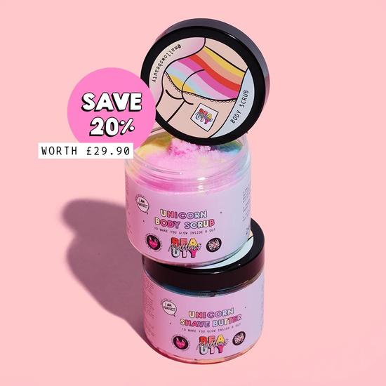 Mallows Beauty Unicorn Scrub & Shave Duo