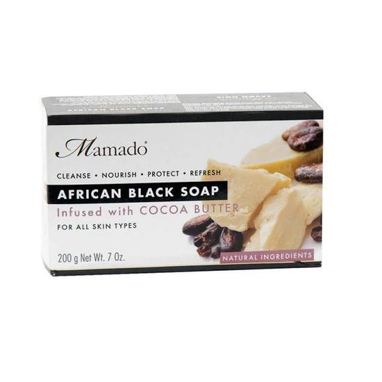 Mamado African Black Soap Infused With Cocoa Butter 200 g