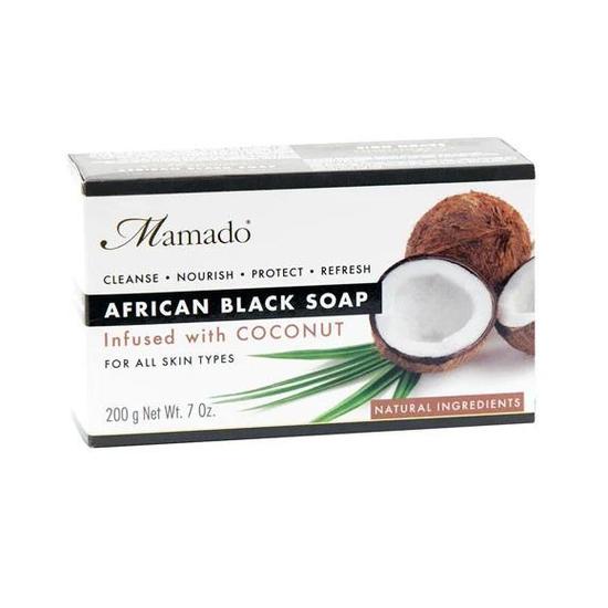 Mamado African Black Soap Infused With Coconut 200 g