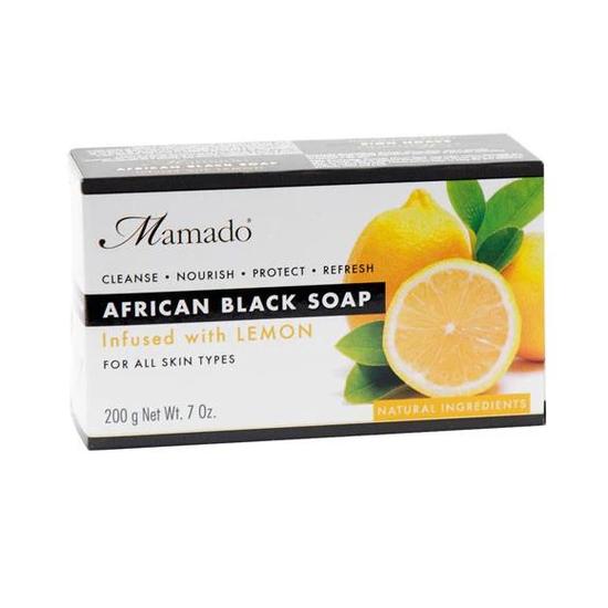 Mamado African Black Soap Infused With Lemon 200 g