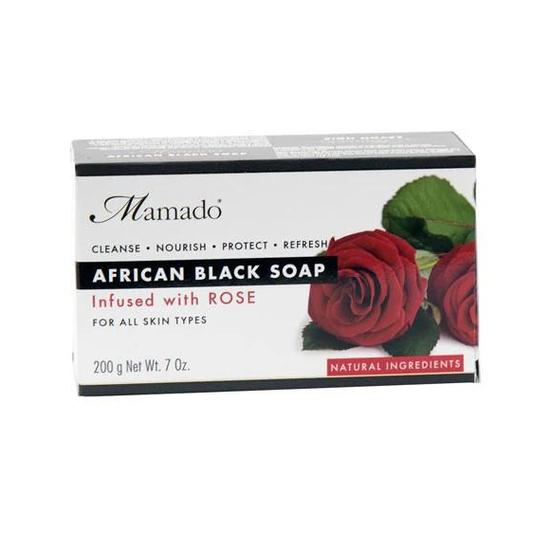 Mamado African Black Soap Infused With Rose 200 g