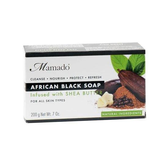 Mamado African Black Soap Infused With Shea Butter 200 g