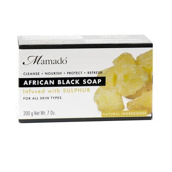 Mamado African Black Soap Infused With Sulphur 200 g