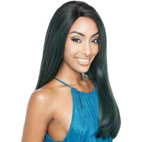 Mane Concept Hair Brown Sugar Glueless Lace Human Hair BSG202 Nolita Lace Front Wig SRIB/DENIMBLUE