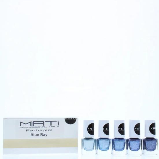 MATi Professional Nails 5 X Blue Ray Nail Polish 5ml