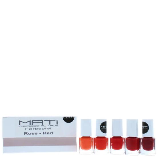 MATi Professional Nails 5 X Rose Red Nail Polish 5ml