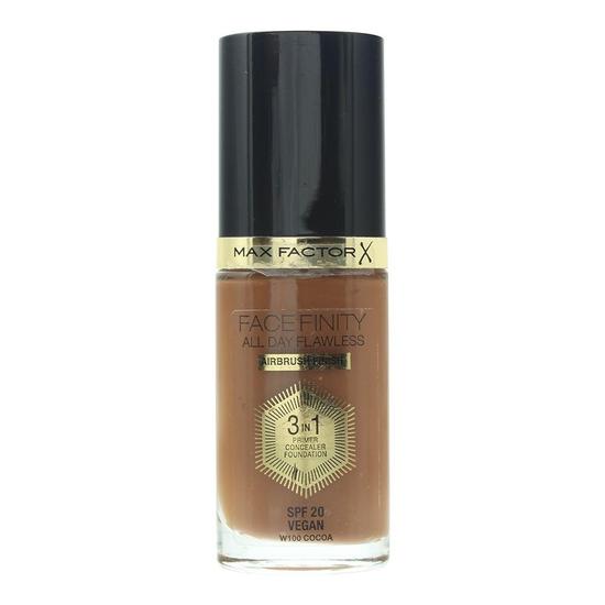 Max Factor Face Finity All Day Flawless 3 In 1 Foundation 100 Sun Tan