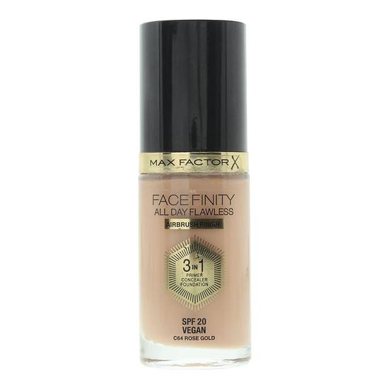 Max Factor Face Finity All Day Flawless 3 In 1 Foundation 64 Rose Gold 30ml