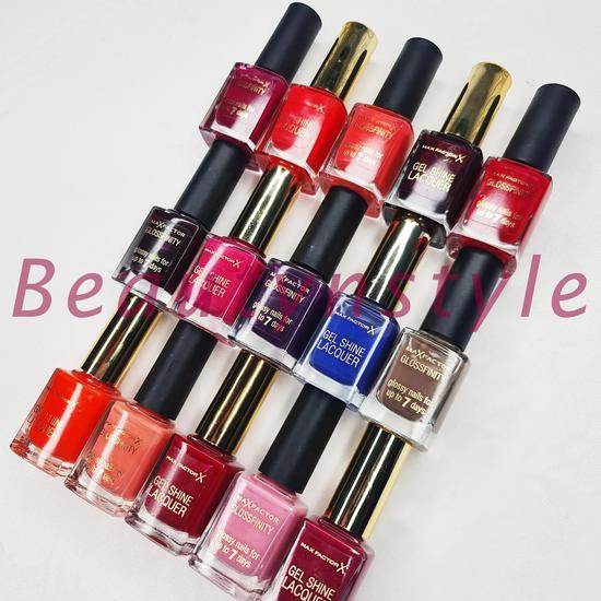 Max Factor Glossfinity & Gel Shine Lacquer Nail Polish Assorted Set Of 6