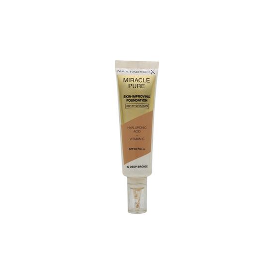 Max Factor Miracle Pure Skin-Improving Foundation SPF 30 82 Deep Bronze