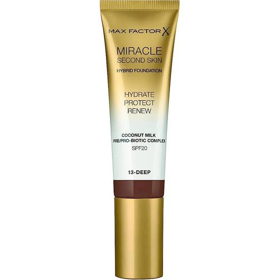 Max Factor Miracle Second Skin Hydrating Foundation 13 Deep