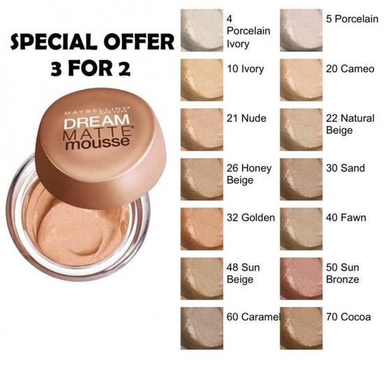 Maybelline Dream Matte Mousse Foundation 021 Nude