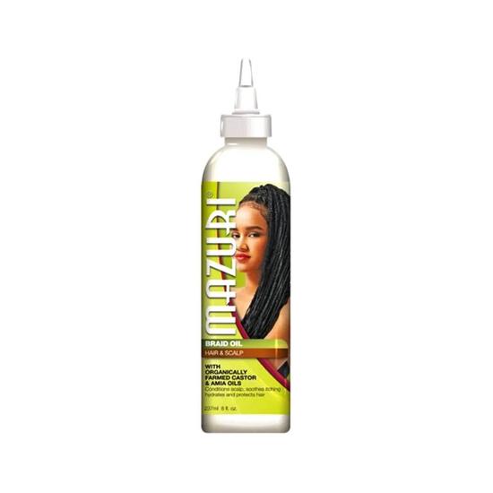 Mazuri Braid Oil For Hair & Scalp With Castor & Amla Oils 237ml