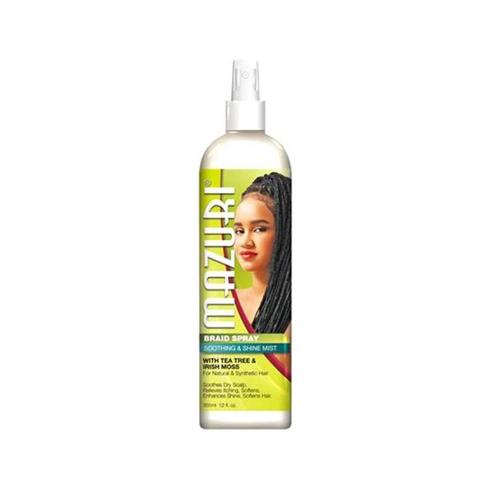 Mazuri Braid Spray Soothing & Shine Mist With Tea Tree & Irish Moss 355ml