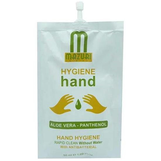 Mazuri Hygiene Antibacterial Hand Sanitizer Sachet Rapid Clean Without Water 50ml