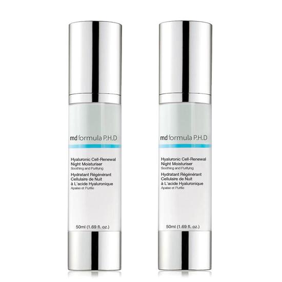 MD Formula Anti-Ageing Hyaluronic Cell-Renewal Night Moisturiser Duo Pack