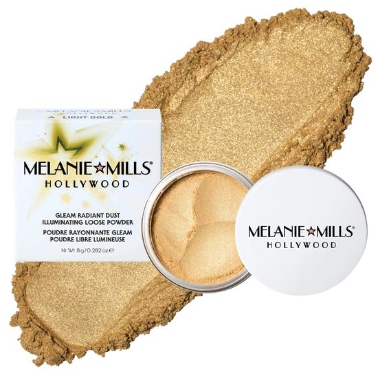 Melanie Mills Gleam Radiant Dust Shimmering Loose Powder For Face & Body Bronze Gold