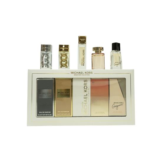 Michael Kors Fragrance Gift Set 5ml Gorgeous! Eau De Parfum + 4ml Wonderlust Eau De Parfum + 5ml Sexy Amber Eau De Parfum + 5ml Pour Femme Eau De Parfum + 5ml Pour Homme Eau De Parfum