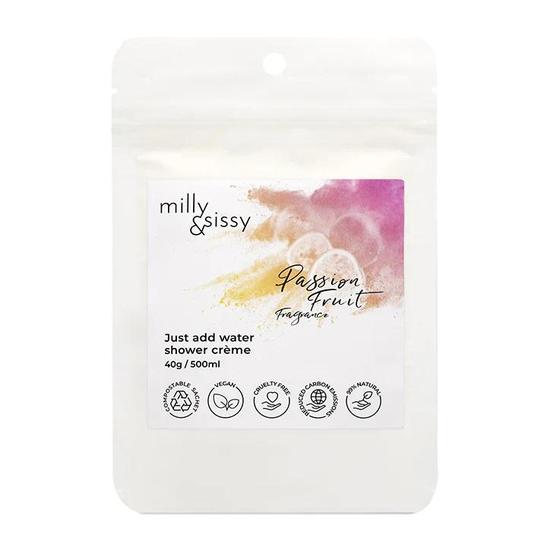 Milly & Sissy Zero Waste Shower Creme Passion Fruit Refill Makes 500ml