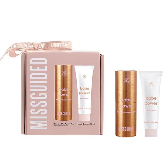 Missguided Babe Power Eau De Parfum Women's Perfume Gift Set 10ml With 10ml Hand Cream