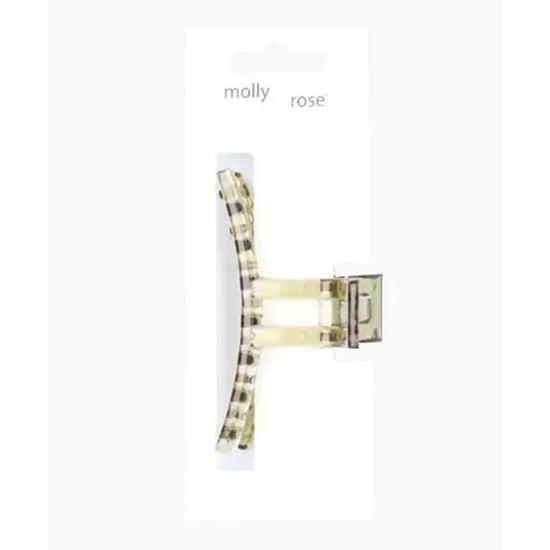 Molly And Rose Coloured Transparent Curved Clamp 8725a 9 cm