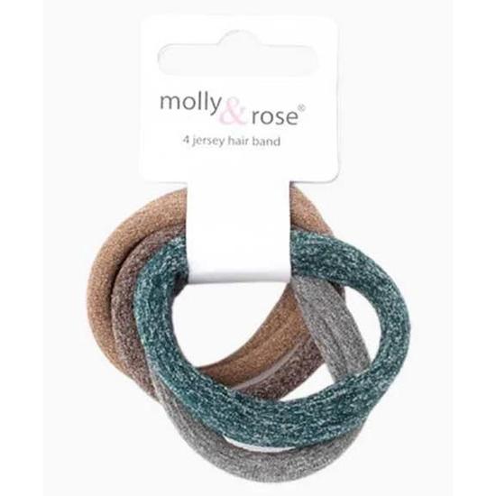 Molly And Rose Marl Jersey Elastics 7825h 4 pcs / Assorted