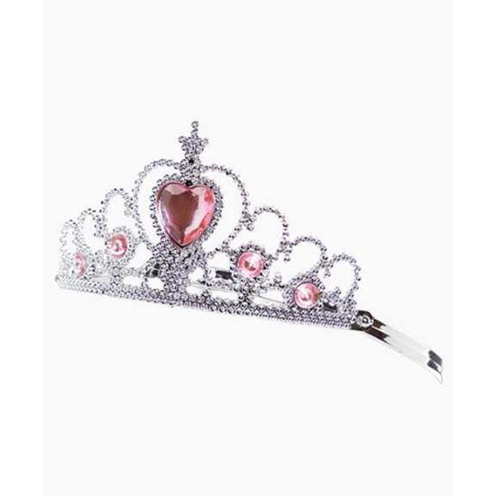 Molly And Rose Plastic Tiara With Heart Gem 7145