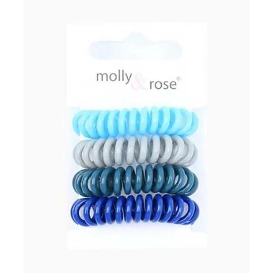 Molly And Rose Spiral Hair Bobble Grips Assorted 8784