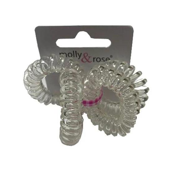 Molly And Rose Spiral Hair Grips Clear 5756