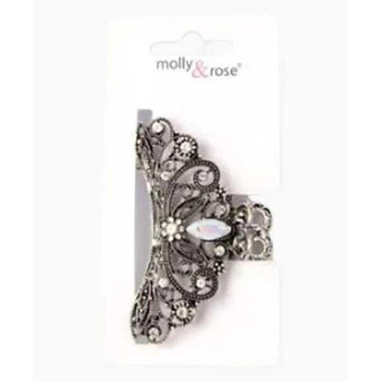 Molly And Rose Vintage Style Ornate Filigree Clamp 7757 7 cm