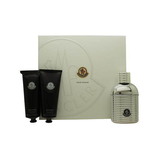 Moncler Pour Homme Gift Set 100ml Eau De Parfum + 100ml Shower Gel + 100ml Shampoo