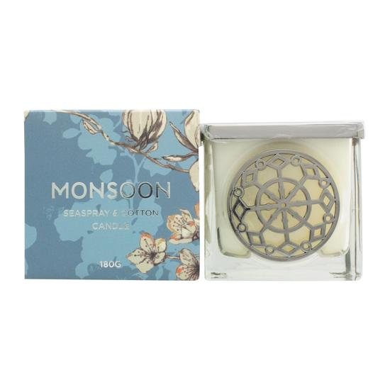 Monsoon Seaspray & Cotton Scented Candle 180g