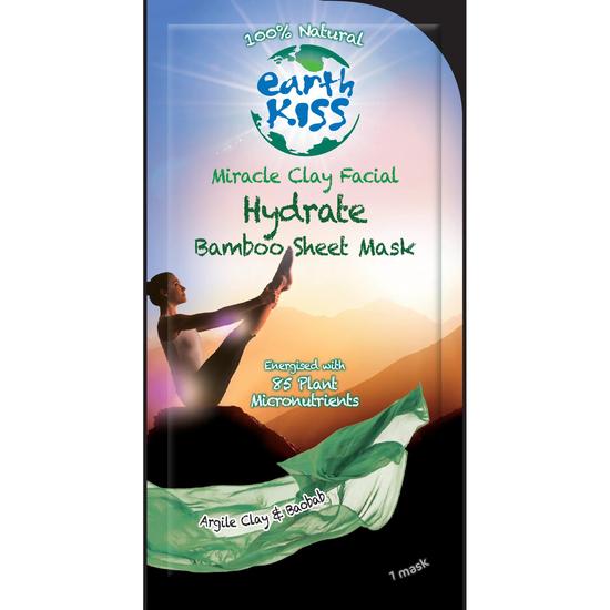 Montagne Jeunesse Earth Kiss Miracle Clay Facial Hydrate Bamboo Sheet Mask 25ml