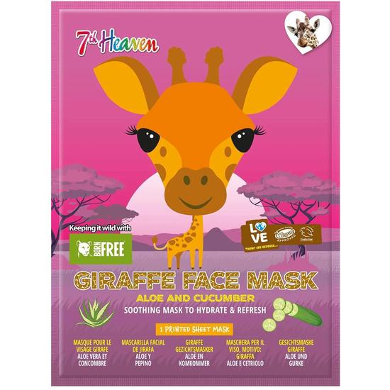 Montagne Jeunesse Face Food Born Free Giraffe Sheet Mask Cucumber & Aloe Vera