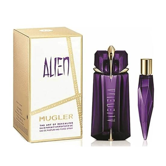 Mugler Alien Eau De Parfum Women's Gift Set Spray 90ml With 10ml Eau De Parfum