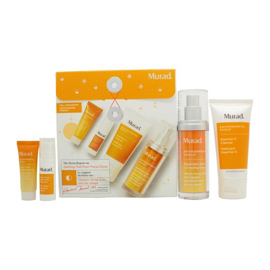 Murad The Derm Report Getting That Post-Facial Glow Gift Set 60ml Cleaner + 30ml Dark Spot Correcting Serum + 10ml Face Exfoliator