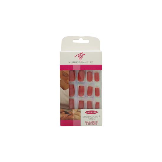 Murrays Manicure Solid Colour False Nails 24 Nails Red