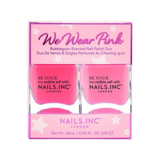 Nails Inc We Wear Pink Bubblegum Scented Nail Polish Duo