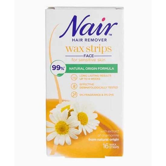 Nair Facial Wax Strips Face For Sensitive Skin 16 Wax Strips