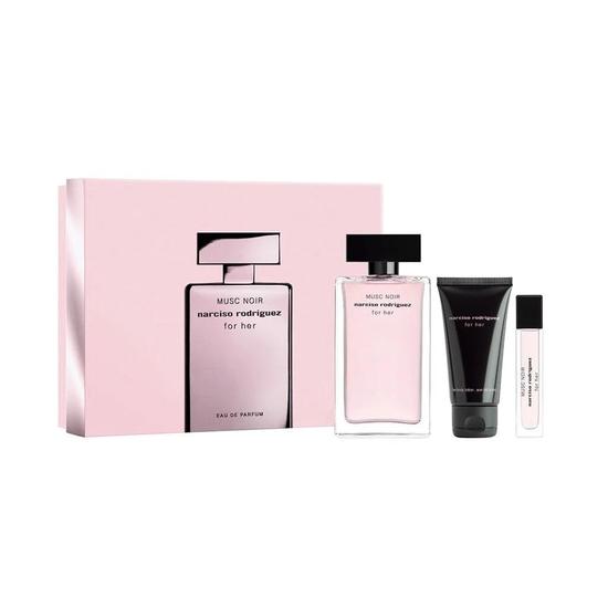 Narciso Rodriguez Musc Noir Eau De Parfum Gift Set 100ml With Body Lotion & 10ml Eau De Parfum