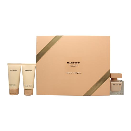 Narciso Rodriguez Narciso Poudree Gift Set 50ml Eau De Parfum + 50ml Shower Gel + 50ml Body Lotion