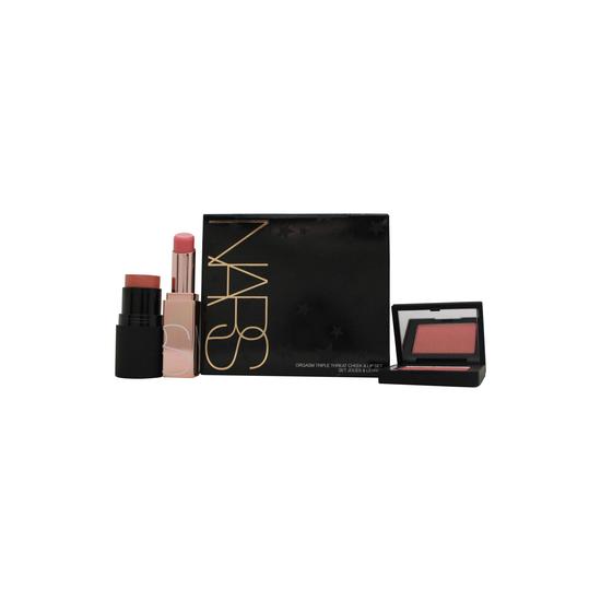 NARS Cosmetics Orgasm Triple Threat Cheek & Lip Gift Set 3g Lip Balm + 2.5g Blush + 4g Powder Cream