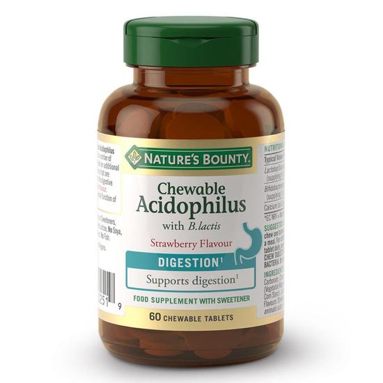 Nature's Bounty Acidophilus With B.lactis Chewable Tablets 60 Tablets